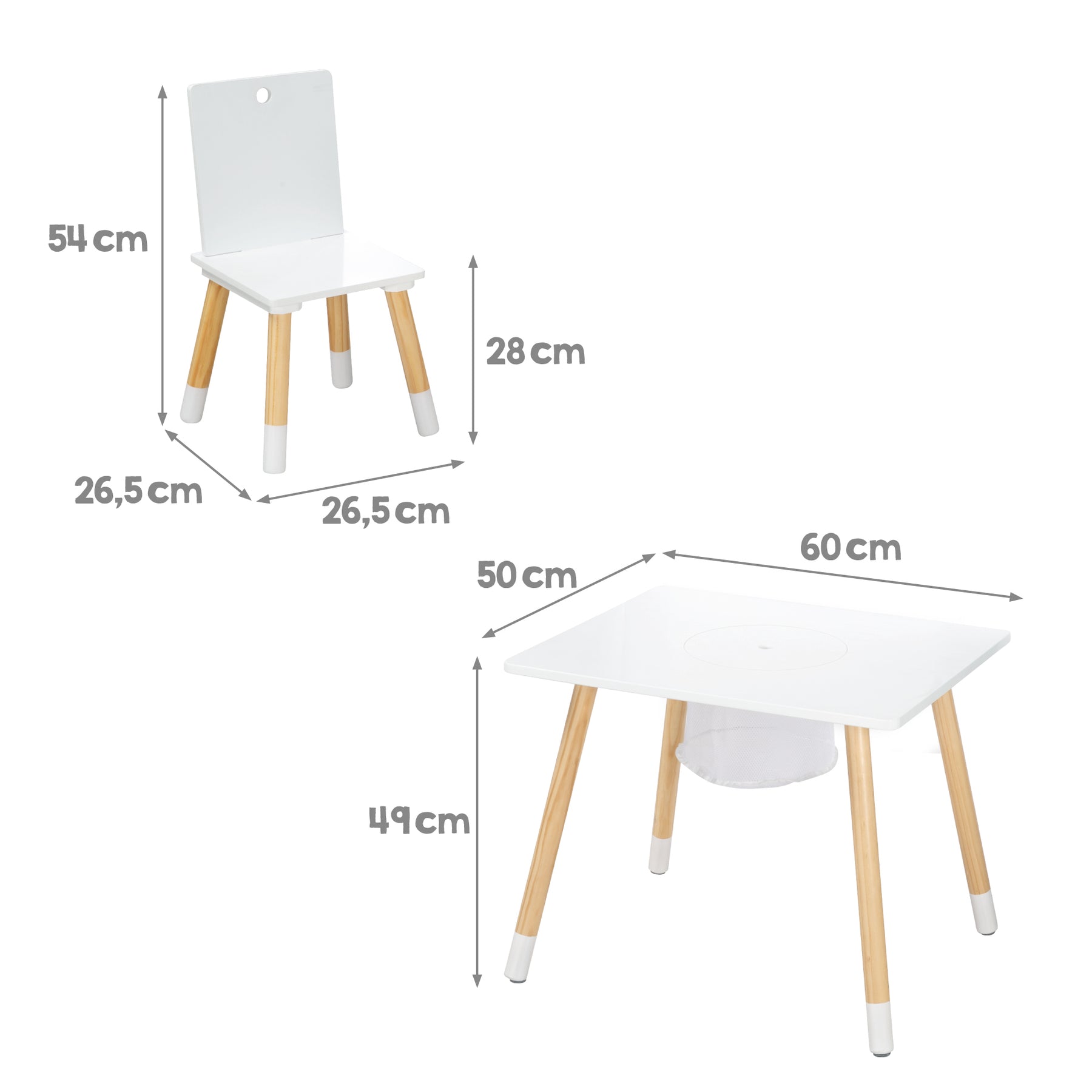 Kindersitzgruppe, Kindermöbel Kinderstühlen kidtini 2 GmbH Holz, Tisch, 1 – aus Set 